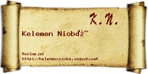 Kelemen Niobé névjegykártya